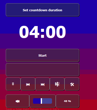 Anwendung fr Countdowns mit anpassbaren Funktionen
