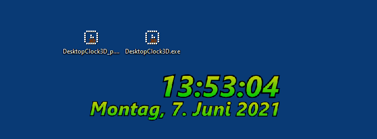 3D Desktop Uhr fr MS Windows OS!